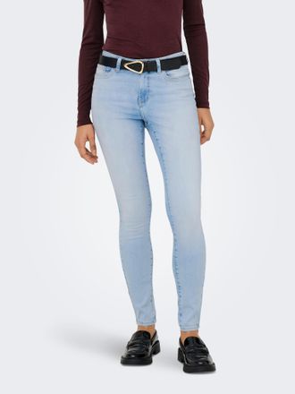 Only Skinny-fit-Jeans ONLY ONLWAUW MID SKINNY DNM TAI640, Damen, Gr. XL, L&auml;nge 30, light blau denim, Denim/Jeans, Obermaterial: 83% Baumwolle, 15% Polyeste