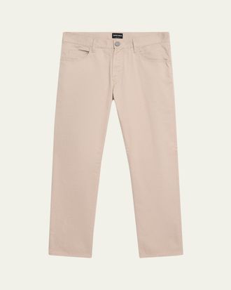Giorgio Armani Mens 5-Pocket Stretch Cotton Pants