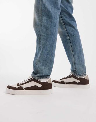 Jack & Jones Sneakers marroni a contrasto-Marrone