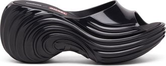 Diesel Platform mule in Melflex - Sandals - Woman - Black