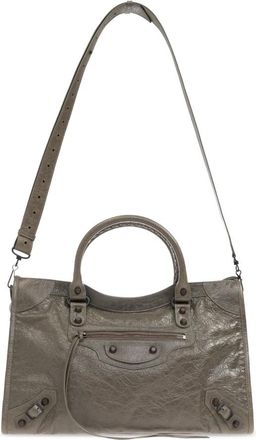 Balenciaga Le City Medium - Dames - Handtassen - Groen - ONE Size - Katoen - Tassen
