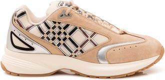 Burberry Beige Checks Runner Sneakers