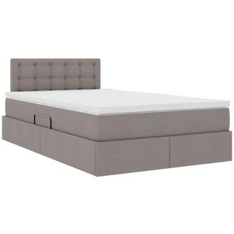 vidaXL Storage Bed with Mattress Taupe 120 x 190 cm Engineered Wood vidaXL