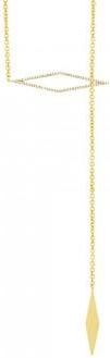 Allurez 0.23ct 14k Yellow Gold Diamond Lariat Necklace