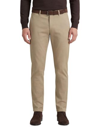 Alberto slim fit katoenen pantalon khaki