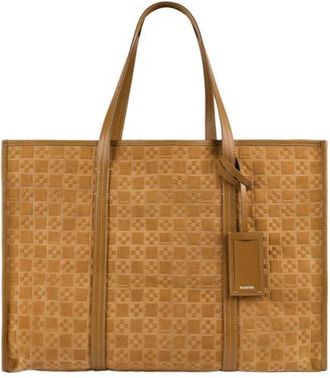 Sandro Split leather shopping bag in Camel at Nordstrom, Size Medium