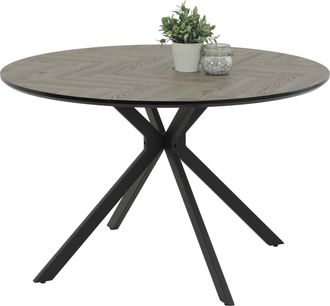 Hela Esstisch »PETRA« 1 Stk. tlg. rund, Schweizer Kante, MDF, Fischgrät Nachbildung