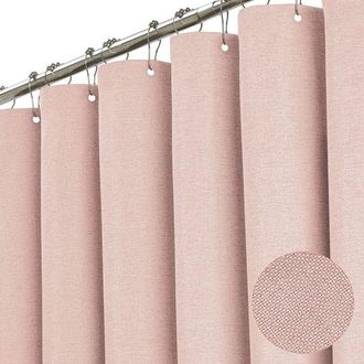 OEM Cortinas Ducha Tela, Cortinas Ducha Poli&eacute;ster Grueso Textura Lino, Cortinas Decorativas Impermeables Ba&ntilde;os Hoteles Lujo, 1,8 M 2 M, Gris Verde