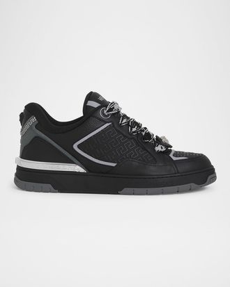 Versace Men & apos;s Biggie Basket Leather Sneakers