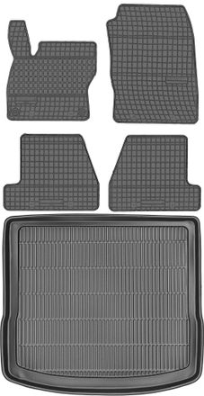OEM Juego De Alfombrillas De Goma Para Coche Y Alfombrilla Para Maletero Para Ford Focus Iii Estate (2011-2018)