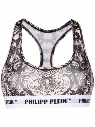 Philipp Plein Reggiseno New Baroque con stampa - Rosa