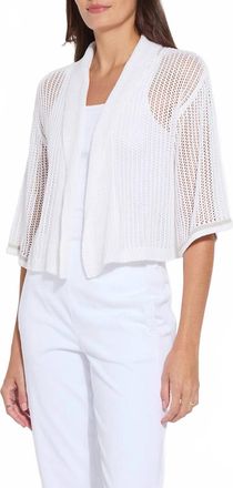 Lyss&eacute; Elera Linen Mesh Cardigan In Off-White