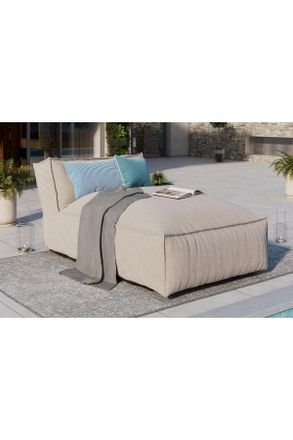 ambia GARDEN Loungesofa, Beige, Textil, 95x80x175 cm, wetterbest&auml;ndig, regenabweisend, lichtecht, Gartenm&ouml;bel, Loungem&ouml;bel, Gartensofas & Loungesofas