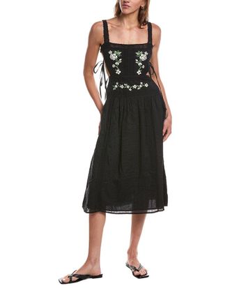 For Love & Lemons For Love & Lemons Jolene Embroidered Midi Dress