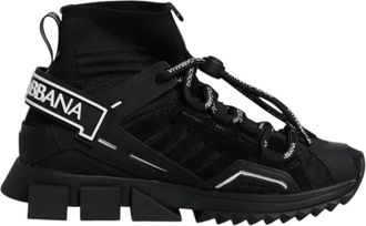 Dolce & Gabbana Zwarte High Top Sok Sneakers Sorrento Model - Dames - Sneakers - Zwart - 36 EU - Schoenen