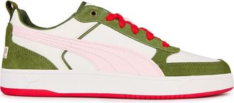 Puma Puma Mens Dribble Sd Court Trainers Unisex Adults White/Pink/Green 8 UK