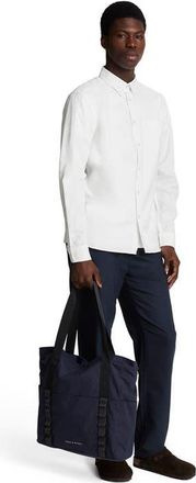 Lyle & Scott Tonal Eagle Plain Oxford Shirt in White at Nordstrom, Size Xx-Large