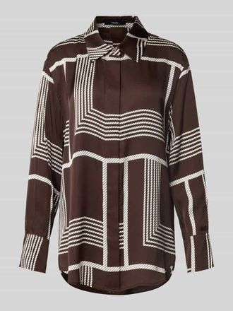 someday Someday Hemdbluse mit verdeckter Knopfleiste Modell Zisi in Dunkelbraun, Gr&ouml;&szlig;e 38