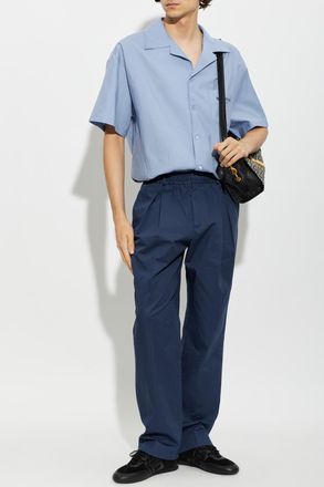 Balmain Shirt With Logo, Mens, Blue