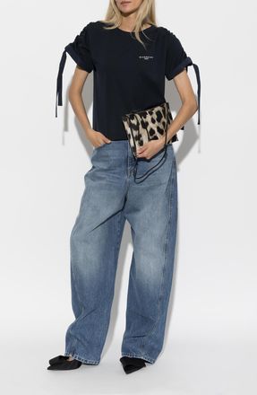 Givenchy Top With Ribbed Cuffs, Womens, Navy Blue