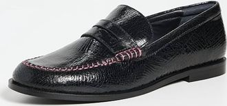 Free People Womens Blanket Stitch Loafers In Black
