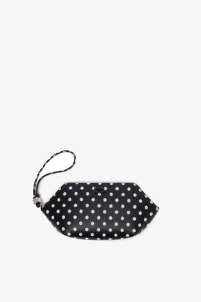 Ganni Black Bou Make Up Pouch with Dots
