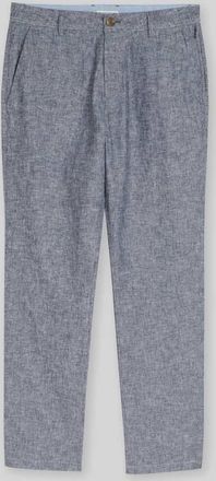 Tom Tailor Regular Fit Chino aus Leinen-Baumwolle-Mix in Dunkelblau Melange, Gr&ouml;&szlig;e 30/32