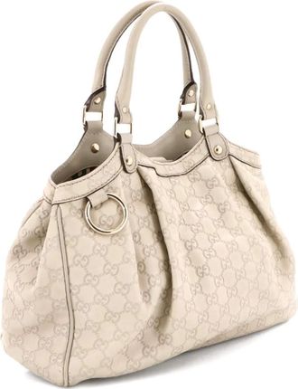 Gucci Sukey Guccissima Leather Medium tote bag - Beige