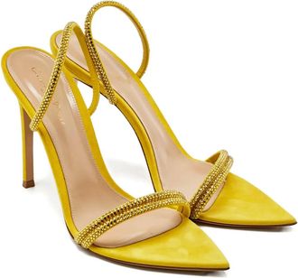 Gianvito Rossi Sandali Cannes con decorazione - Giallo