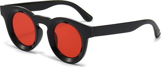 Generic Women Outdoor Small Frame Sunglasses Vacation Sports Men Commuter Sun Glasses(Red)