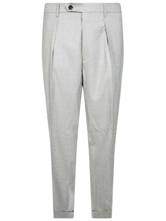 Berwich Grey Tailored Pleated Formal Pants