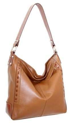 Nino Bossi Everyday Leather Hobo Bag in Cognac
