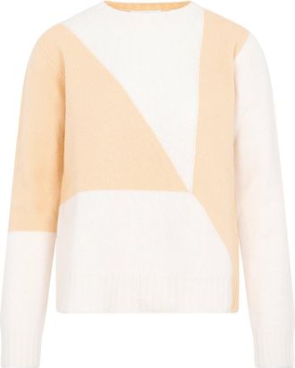 Jil Sander Open Orange Long-Sleeved Wool Sweater-Donna