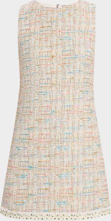 Alice & Olivia Clyde Tweed A-Line Shift Dress