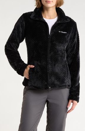 Columbia Beech Forest Full Zip Fleece Jacket in Black at Nordstrom Rack, Size X-Small