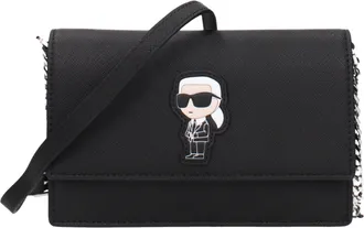 Karl Lagerfeld Tassen Met Tracolla Icoon Vrouw Polyurethaan Zwart En Wit