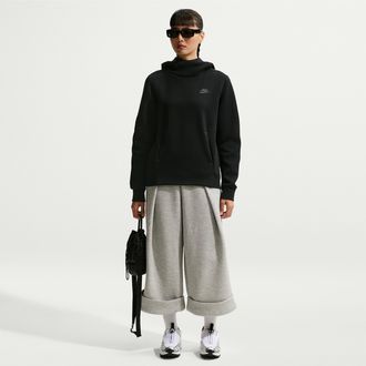 Nike Womens Nike Sportswear Tech Fleece High-Waisted Cropped Pants in Grey | IQ0067-063