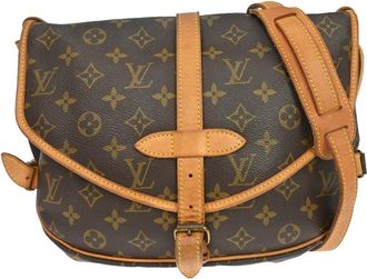 Louis Vuitton Saumur Monogram Canvas Brown Canvas Handbag (Pre-Owned)