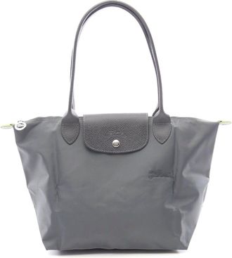 Longchamp Le Pliage Green M Tote Bag Canvas Leather