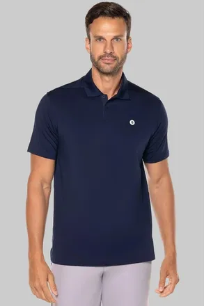Coolibar Mens Victory Lap Short Sleeve Polo, UPF 50+ Sun Protection in Navy at Nordstrom, Size Xx-Large
