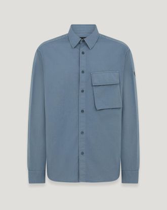 Belstaff Belstaff Camisa Scale para hombre Algod&oacute;n te&ntilde;ido en prenda Azul pedernal 2XL