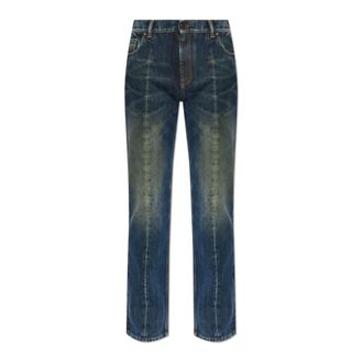 Versace Slim-fit Jeans, male, Blue, Size: W28 Distressed Straight Jeans