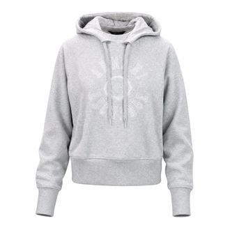A|X Armani Exchange Cropped Hoodie - Dames - Hoodies - Grijs - L - Katoen - Hoodies & sweatvesten