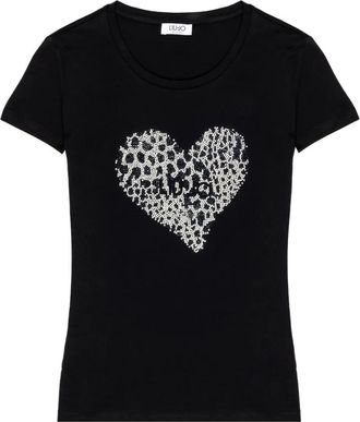 Liu Jo Tops, Dames, Zwart, XL, Katoen, ECS T-Shirt Moda M/C