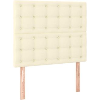 vidaXL Cabeceros 2 Unidades Cuero Sint&eacute;tico Color Crema 90x5x78/88cm Vidaxl