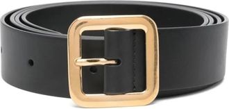 Jil Sander Zwarte riem met verstelbare gesp - Dames - Riemen - Zwart - ONE Size - Accessoires