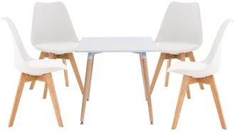 Clp Juego De Comedor Lente Natural/blanco