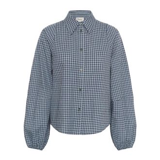 MY ESSENTIAL WARDROBE Ilse Balloon Sleeve Shirt - Dames - Blouses & Shirts - Groen - Maat: L Katoen