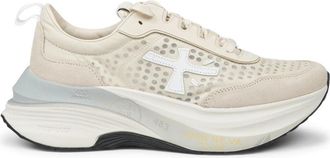 Premiata Perforated Upper Sneakers with Cushioned Sole and Logo Detail
