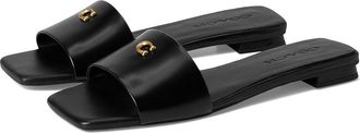 Coach Sculpted C Sandals Womens Dress Sandals Black : 6.5 M, Leather